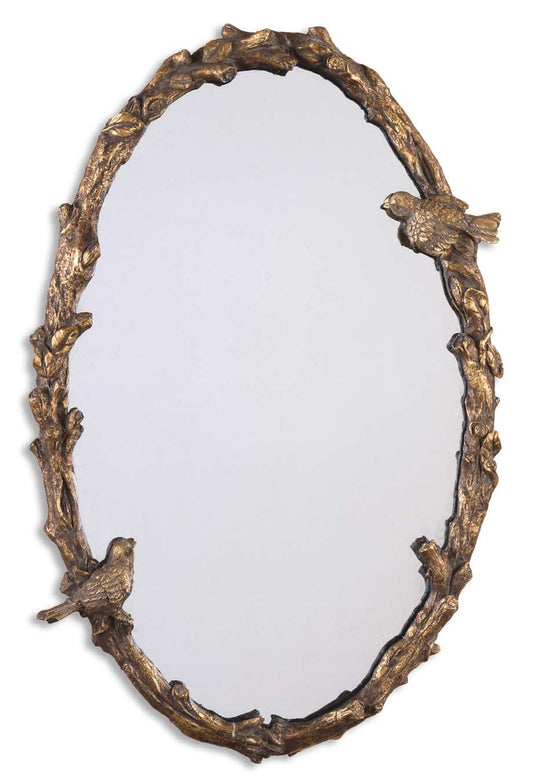  Uttermost's Paza Oval Vine Gold Mirror Designed By Grace Feyock