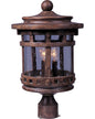 Maxim Santa Barbara VX 3-LT Outdoor Pole Lantern In Sienna