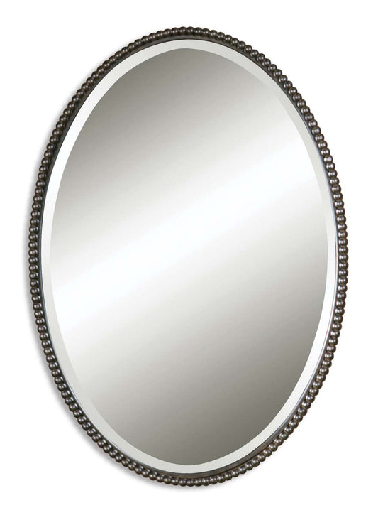 Uttermost's Sherise Bronze Oval Mirror Designed By Carolyn Kinder