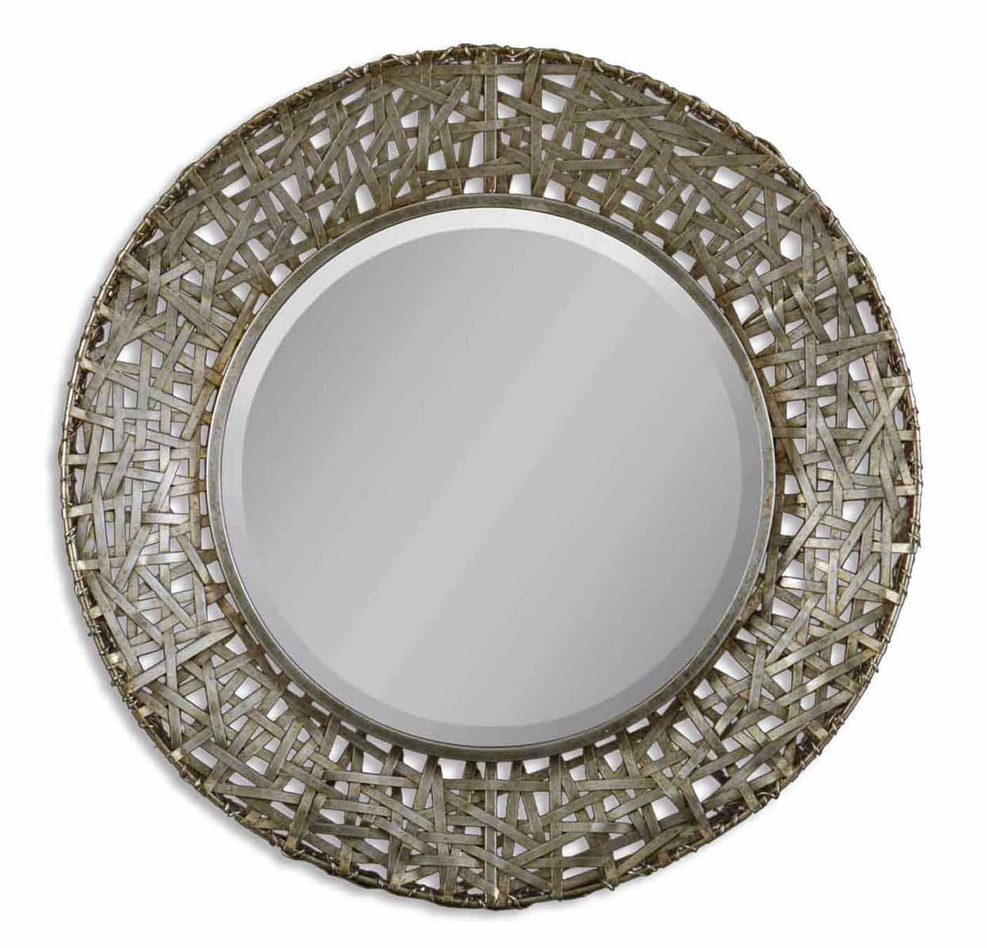  Uttermost's Alita Champagne Woven Metal Mirror Designed By Carolyn Kinder