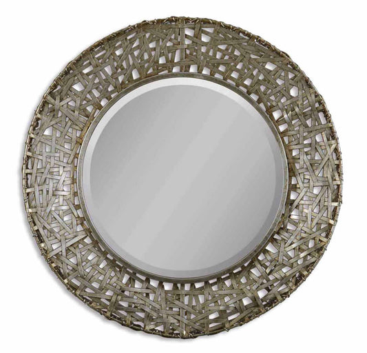  Uttermost's Alita Champagne Woven Metal Mirror Designed By Carolyn Kinder