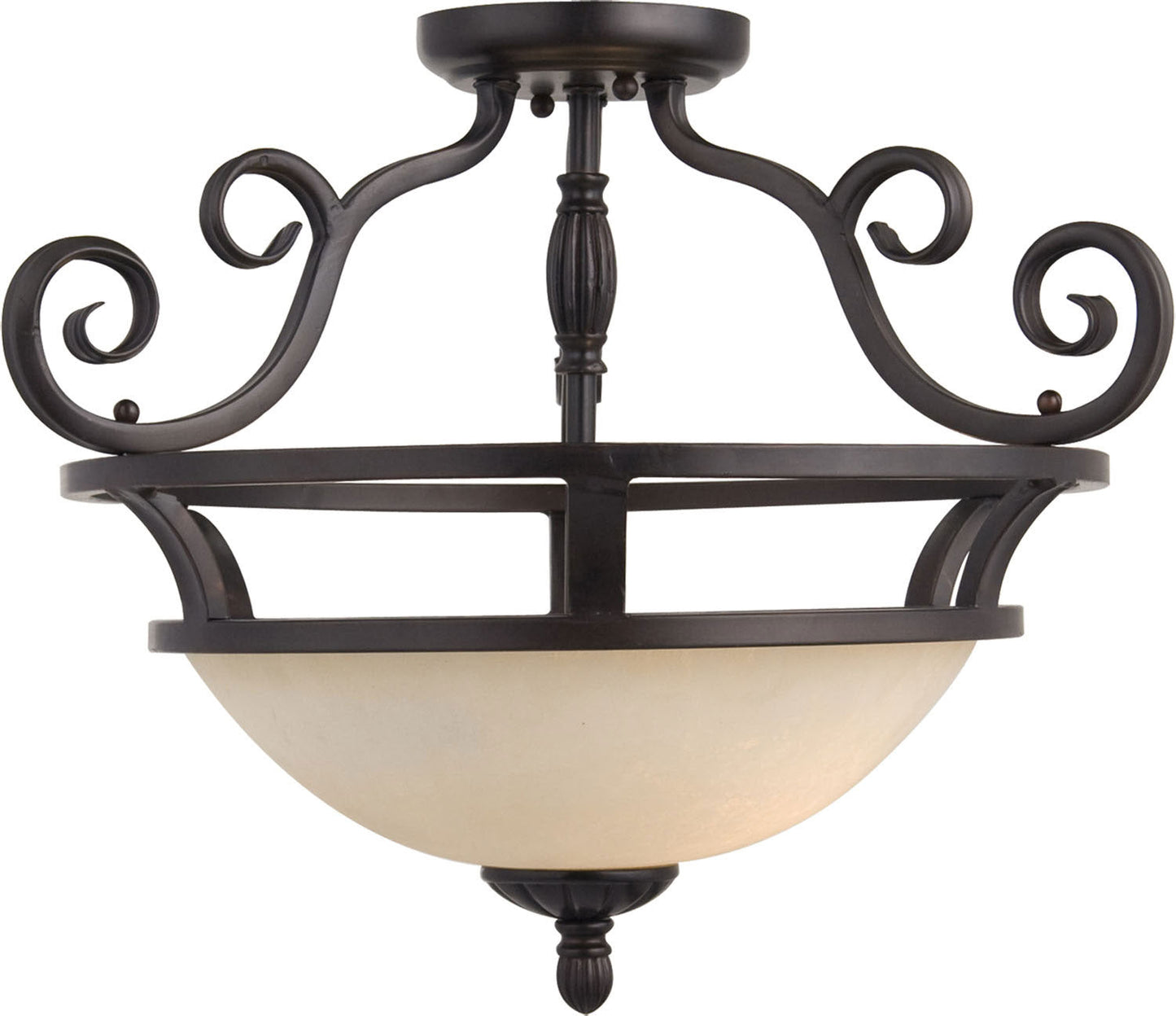 Maxim Manor 2-Light Semi-Flush Mount In Oil Rubbed Bronze