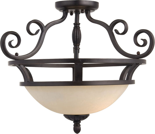 Maxim Manor 2-Light Semi-Flush Mount In Oil Rubbed Bronze
