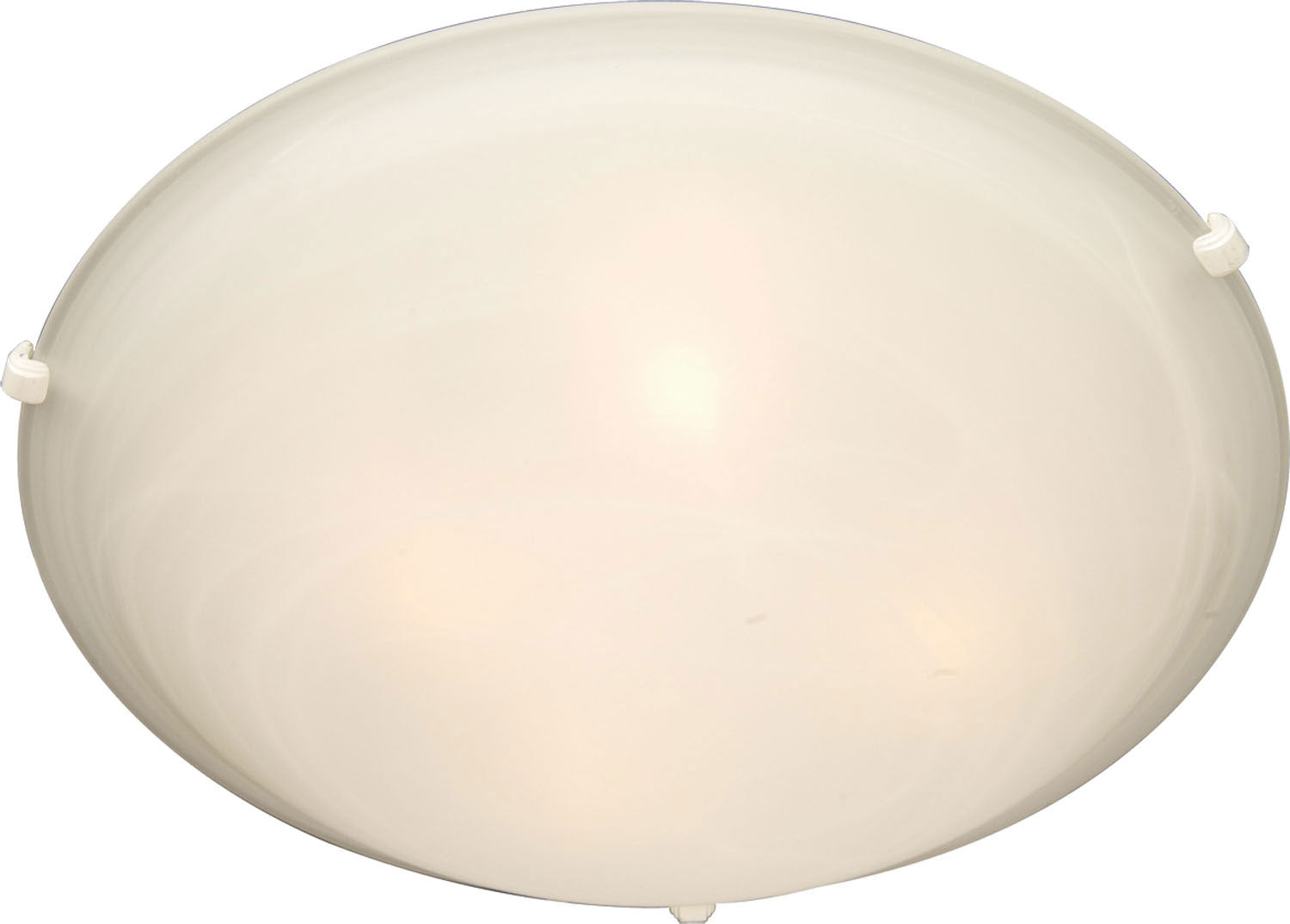 Maxim Malaga 2-Light Flush Mount In White With Marble Glass