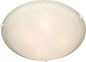 Maxim Malaga 2-Light Flush Mount In White With Marble Glass