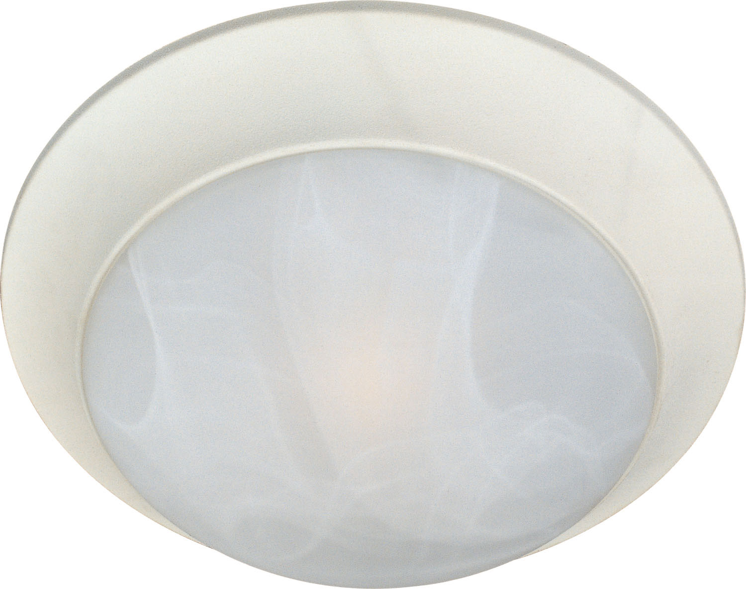 Maxim Essentials 3-Light Flush Mount In Textured White With Marble Glass