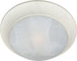 Maxim Essentials 3-Light Flush Mount In Textured White With Marble Glass