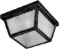 Maxim Outdoor Essentials 1-Light Outdoor Ceiling Mount In Black With Frosted Glass