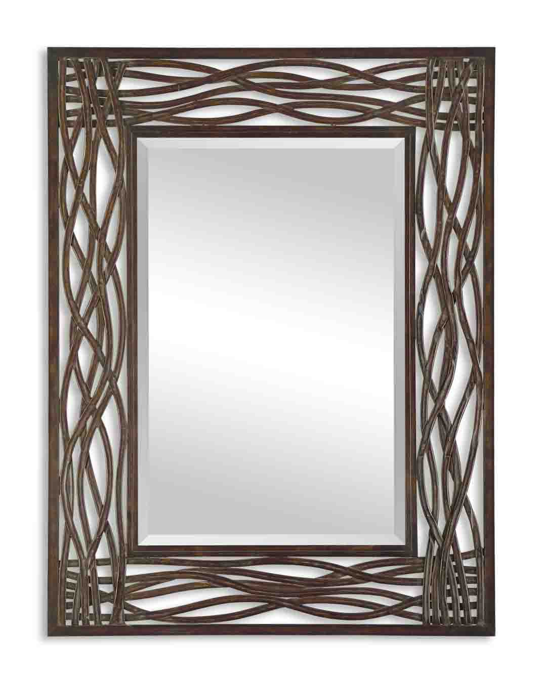  Uttermost's Dorigrass Brown Metal Mirror Designed By Grace Feyock