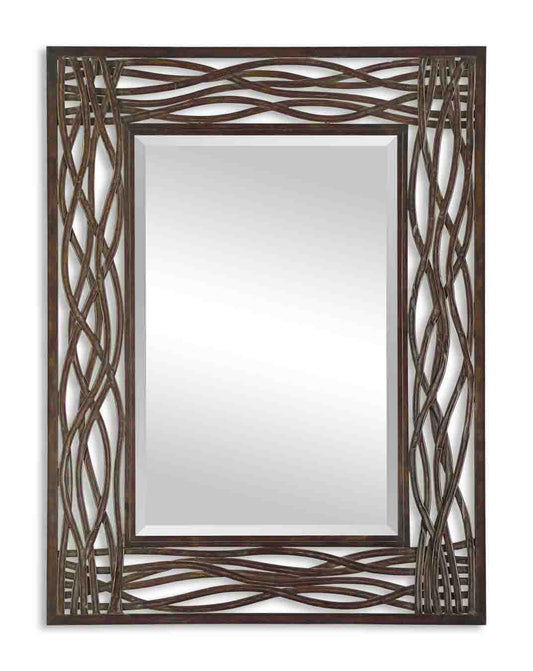  Uttermost's Dorigrass Brown Metal Mirror Designed By Grace Feyock
