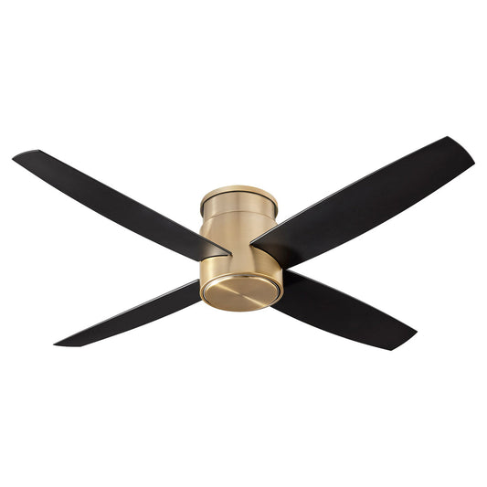  Oslo 52" Hugger Ceiling Fan In Aged Brass