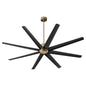  Fleet 72" 8-Blade Ceiling Fan In Aged Brass & Matte Black Blades