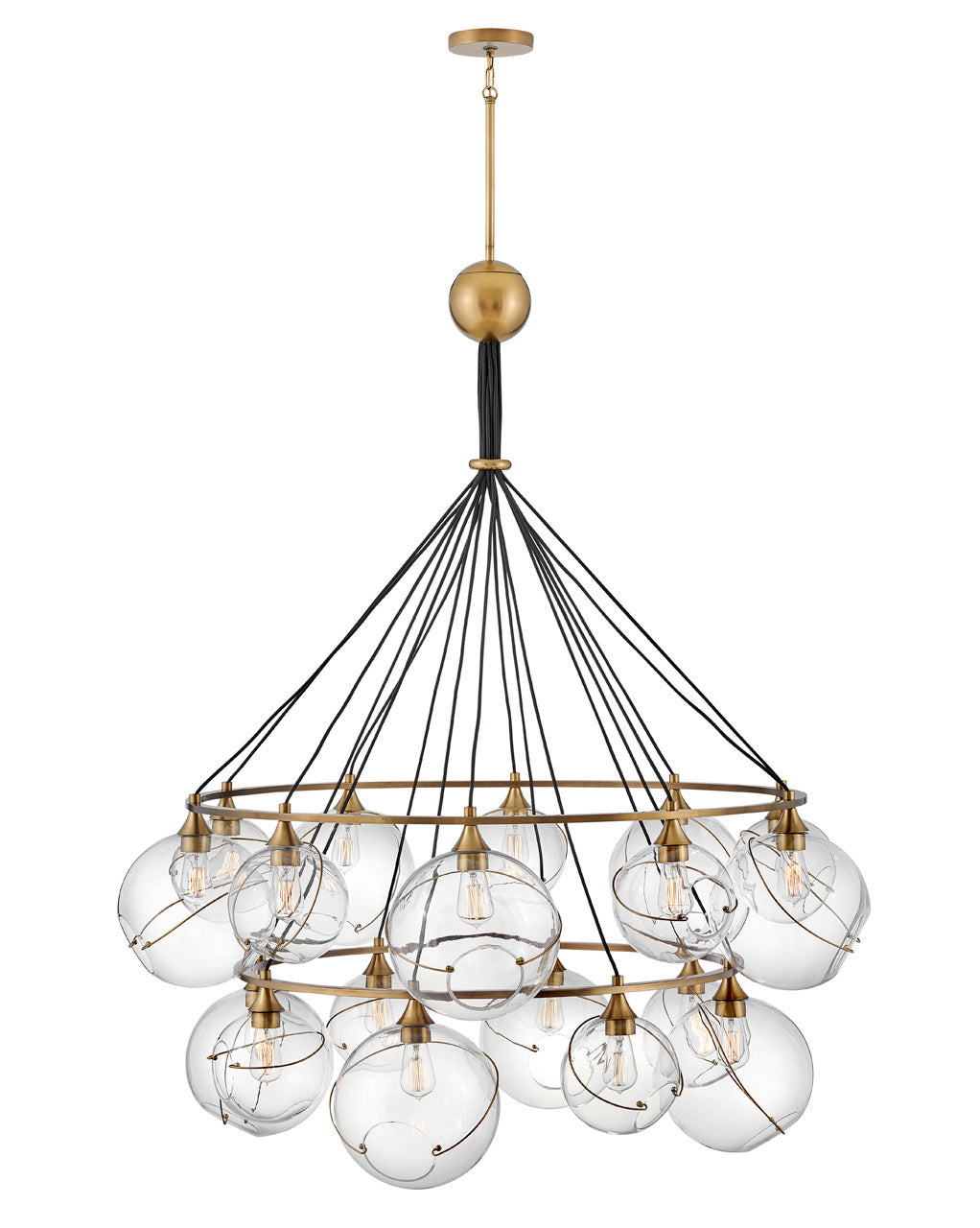 Skye Extra Large Two Tier Chandelier In Heritage Brass
