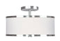 Livex Lighting Park Ridge 2-Light Ceiling Mount In Brushed Nickel