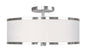 Livex Lighting Park Ridge 3-Light Ceiling Mount In Brushed Nickel