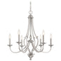  Savannah Row 6-Light Chandelier In Brushed Nickel & Clear Glass