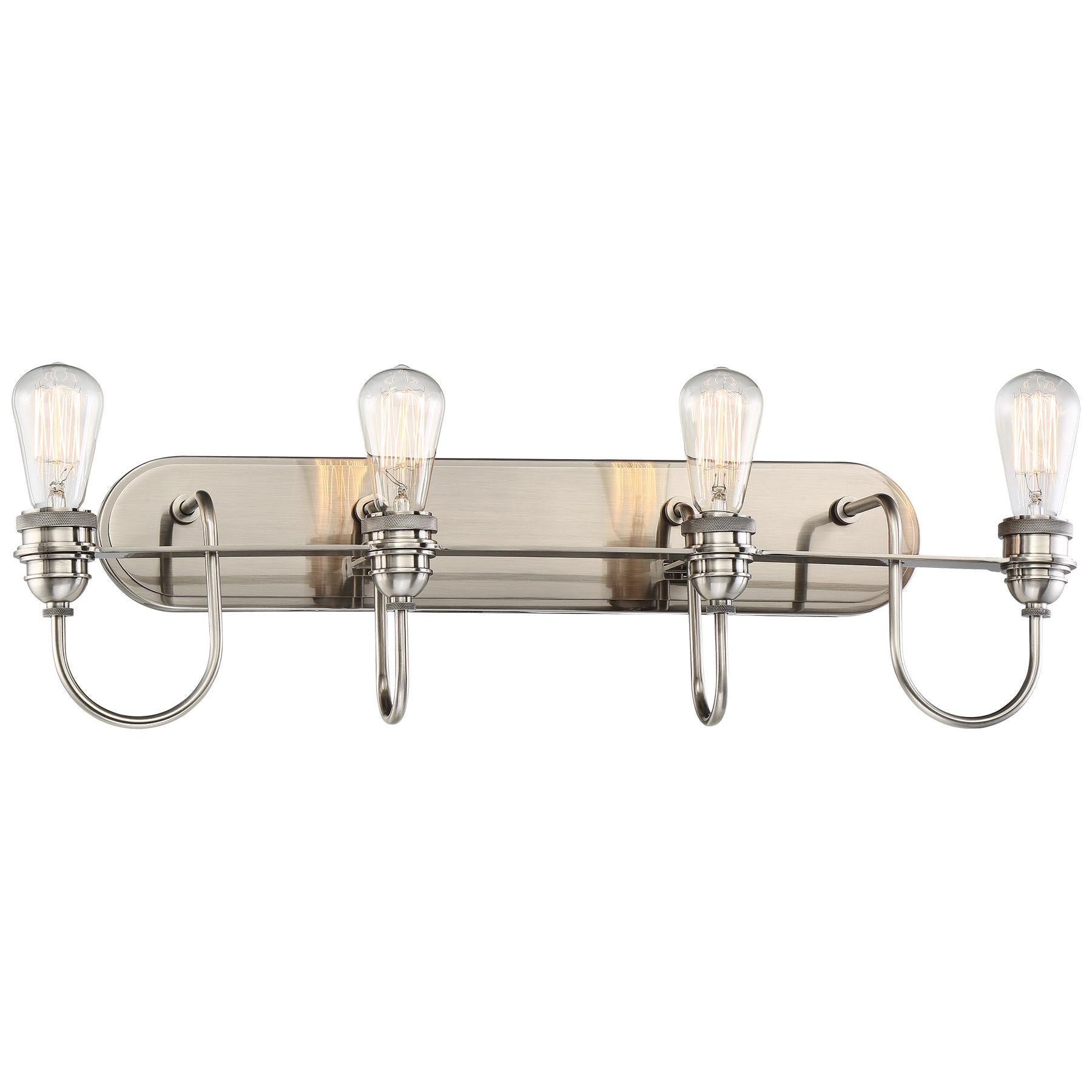  Uptown Edison 4-Light Bath Vanity In Plated Pewter