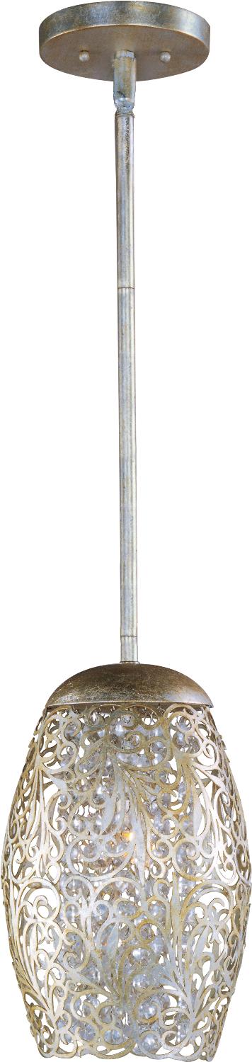Maxim Arabesque 1-Light Mini Pendant In Golden Silver