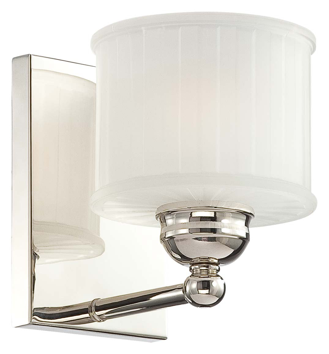  1730 Series 1-Light Bath Vanity In Polished Nickel & Etched Glass