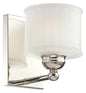  1730 Series 1-Light Bath Vanity In Polished Nickel & Etched Glass