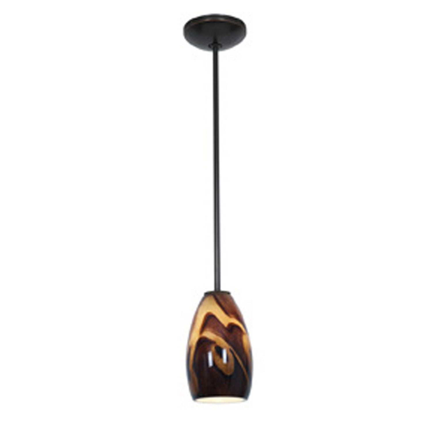  Champagne 1-Light Downrod Pendant