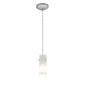  Cylinder 1-Light Pendant In Brushed Steel Finish