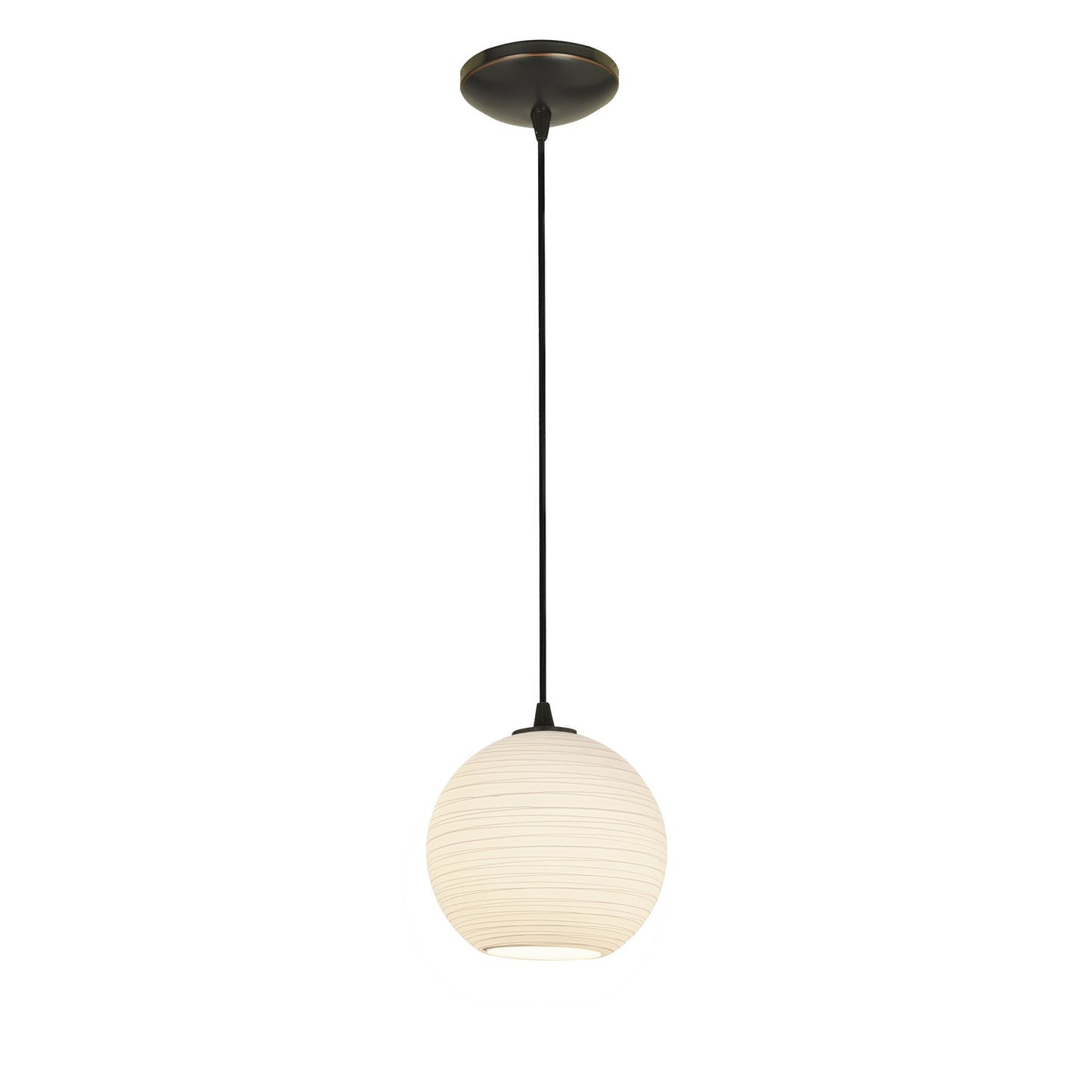  Japanese Lantern 1-Light Pendant In Oil Rubbed Bronze