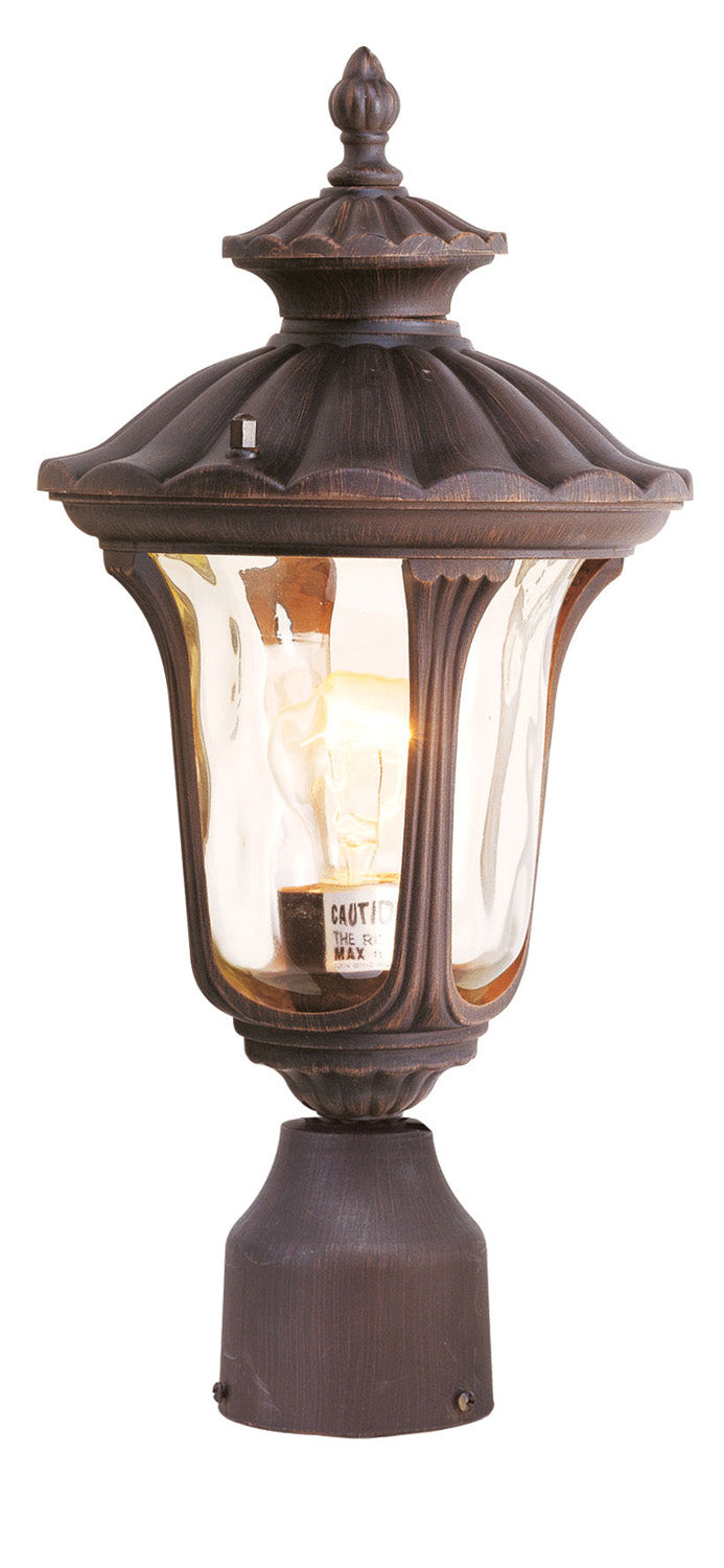 Livex Lighting Oxford 1-Light Outdoor Post Lantern In Imperial Bronze