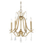  Laurel Estate 4-Light Chandelier In Brio Gold & Clear Crystal Accents