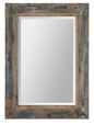  Uttermost's Bozeman Distressed Blue Mirror Designed By Grace Feyock