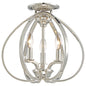  Tilbury 3-Light Semi-Flush Mount In Polished Nickel
