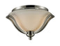 Z-LIte Lagoon 2-Light Ceiling In Brushed Nickel With Matte Opal Glass