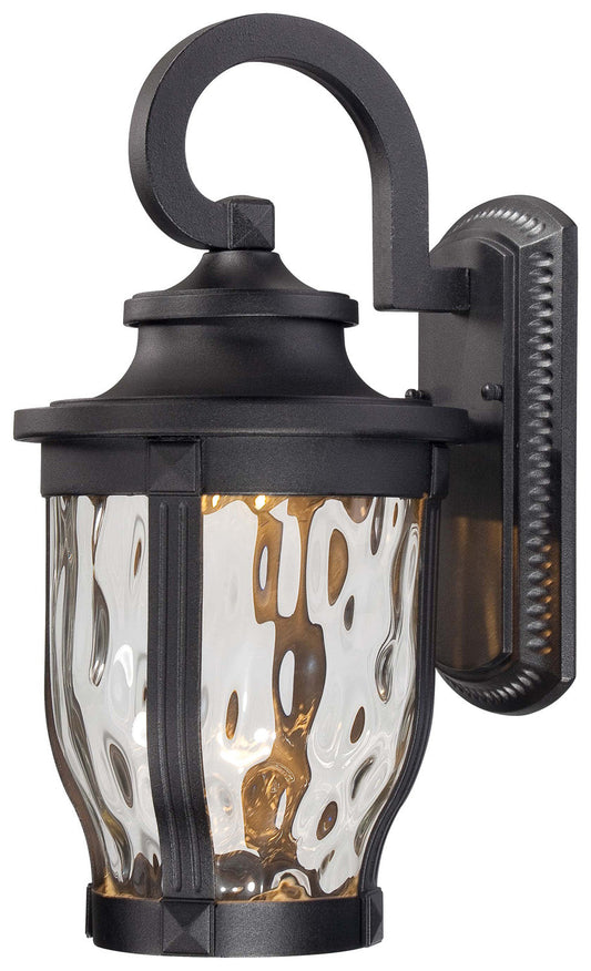  Merrimack 1-Light Outdoor LED Wall Mount In Sand Coal & Clear Hammered Glass