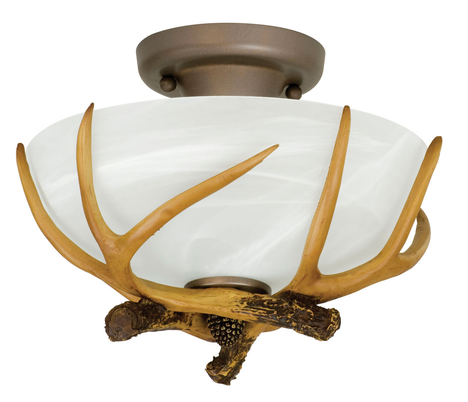  Antler 2-Light Semi Flush