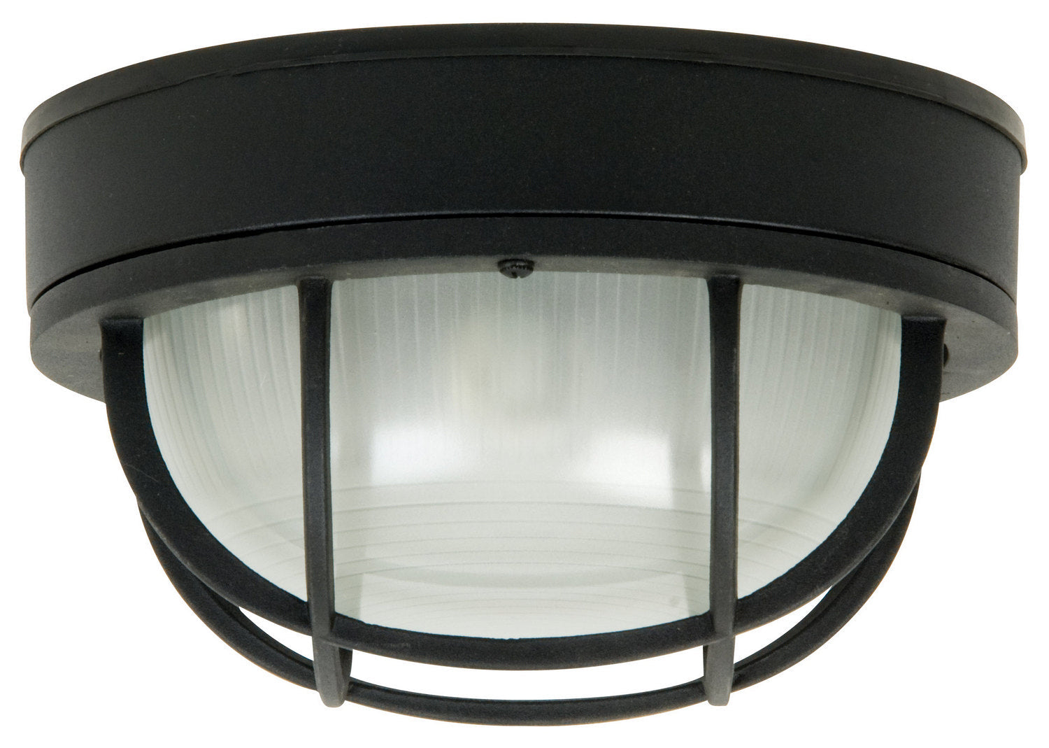  Bulkheads 1-Light Flushmount In Textured Matte Black