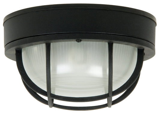  Bulkheads 1-Light Flushmount In Textured Matte Black