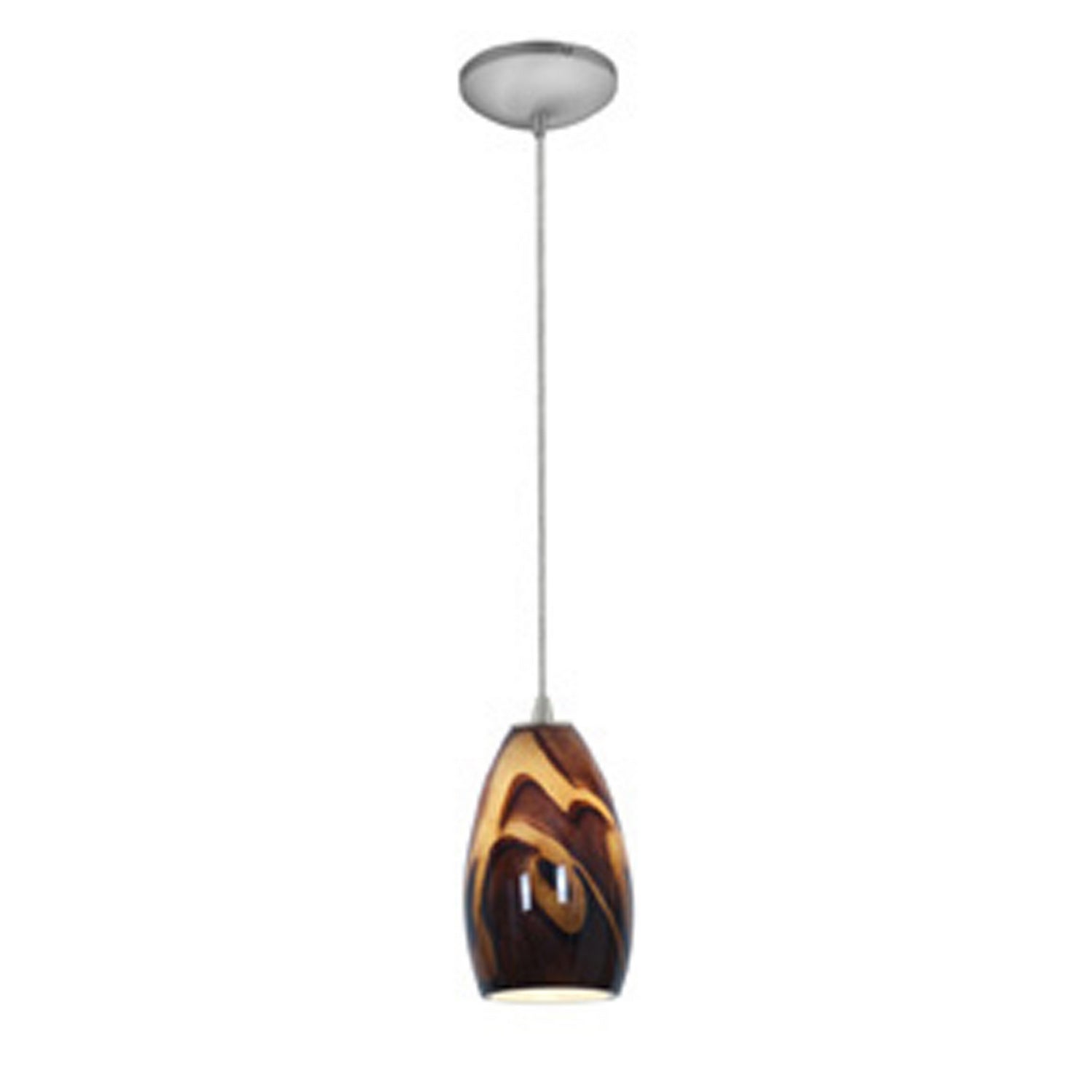  Champagne 1-Light Cable Hung Pendant