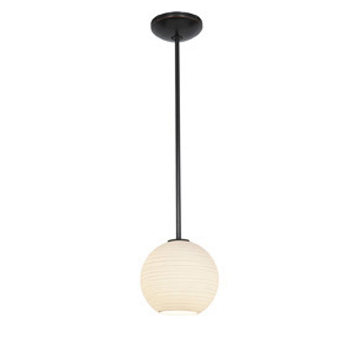  Japanese Lantern 1-Light Pendant In Oil Rubbed Bronze