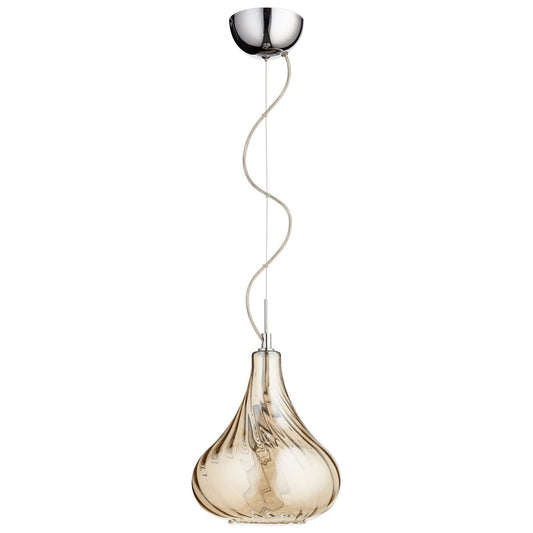  Winding One Light Pendant In Chrome Finish