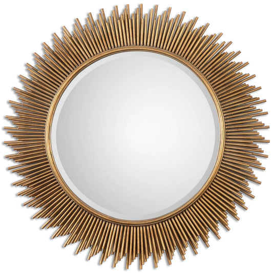  Uttermost's Marlo Round Gold Mirror Designed By Billy Moon