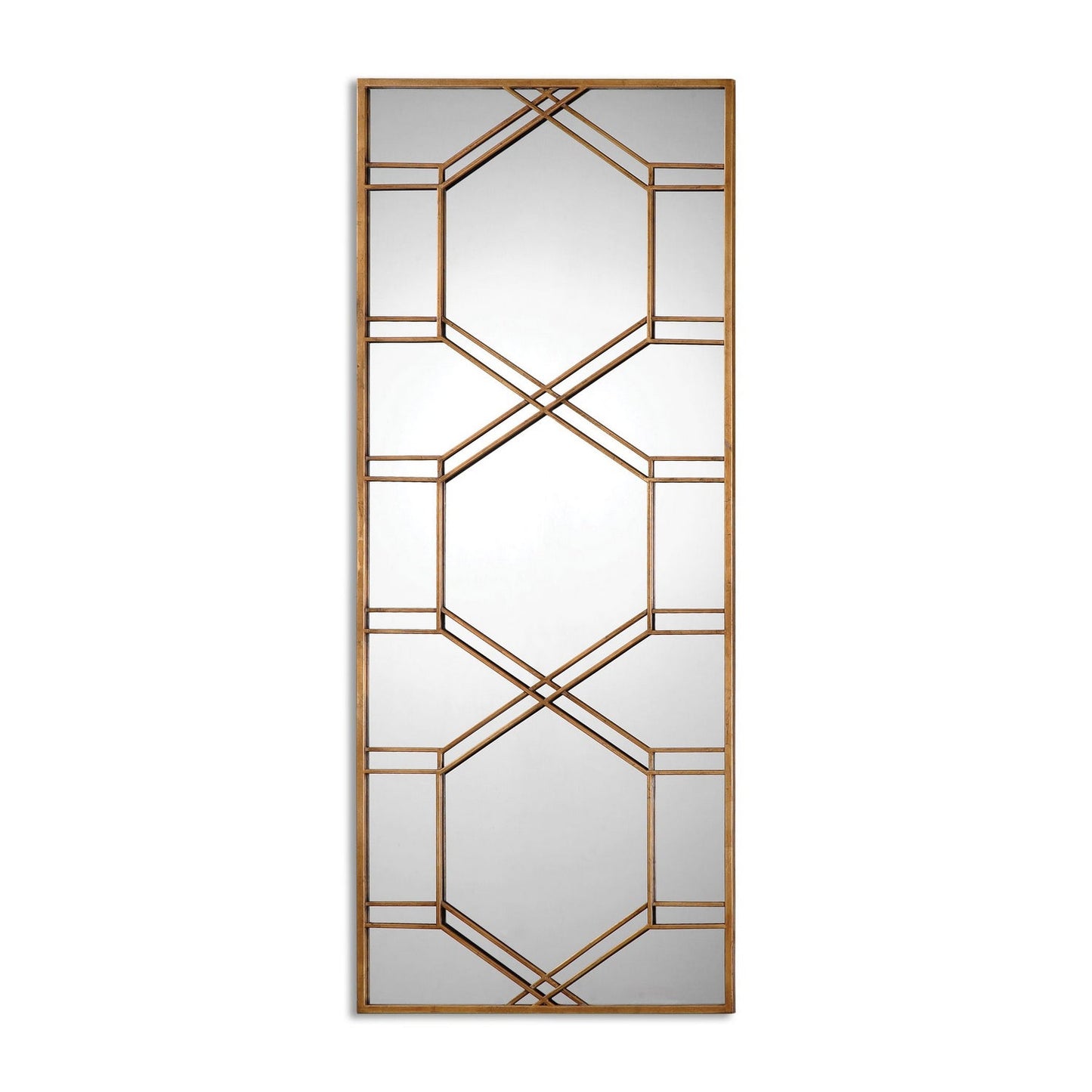  Uttermost's Kennis Gold Leaf Leaner Mirror Designed By Grace Feyock