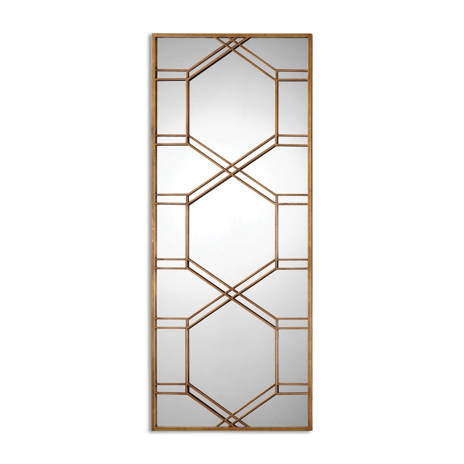  Uttermost's Kennis Gold Leaf Leaner Mirror Designed By Grace Feyock
