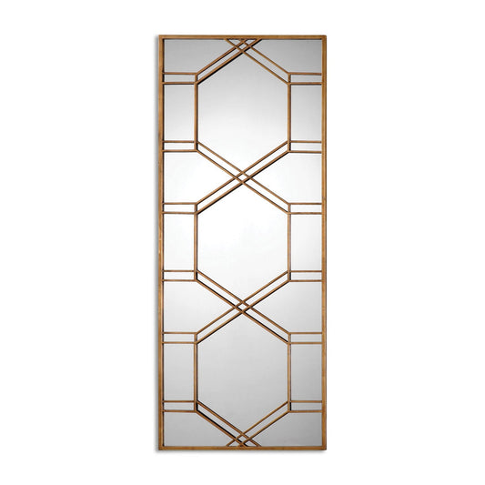  Uttermost's Kennis Gold Leaf Leaner Mirror Designed By Grace Feyock