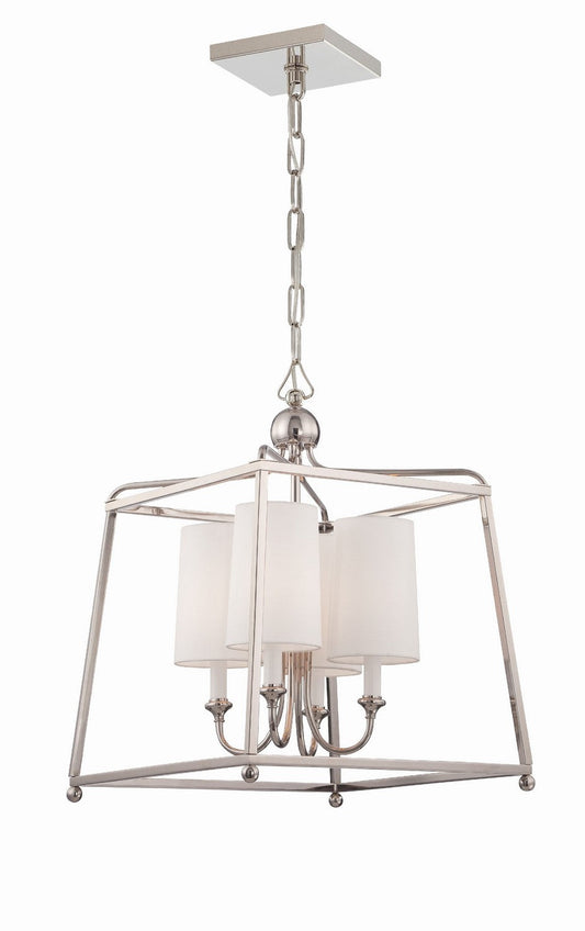  Sylvan 4-Light Chandelier In Polished Nickel