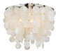  Elsa Capiz Shell 16" Flush Mount In Satin Nickel
