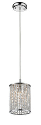 Z-LIte Terra 1-Light Mini Pendant In Chrome With Chrome Aluminum Shade