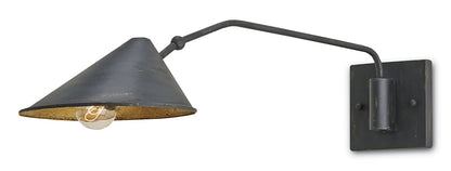  Serpa 1-Light Wall Sconce In French Black & Gold Leaf