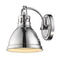 Golden Lighting Duncan 1-Light Bath Vanity In Chrome With Chrome Shade