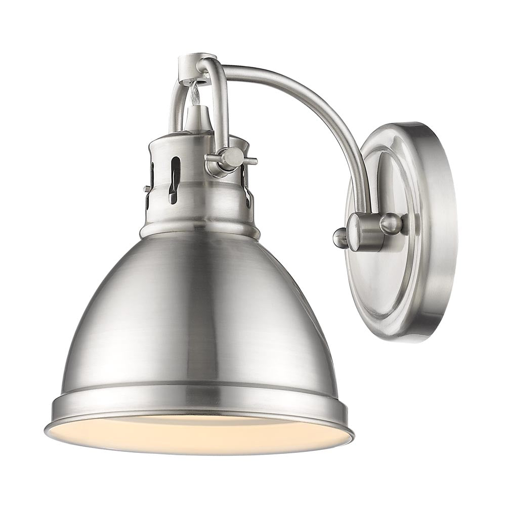 Golden Lighting Duncan 1-Light Bath Vanity In Pewter With Pewter Shade