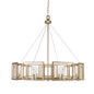Golden Lighting Marco 8-Light Chandelier In White Gold With Clear Glass